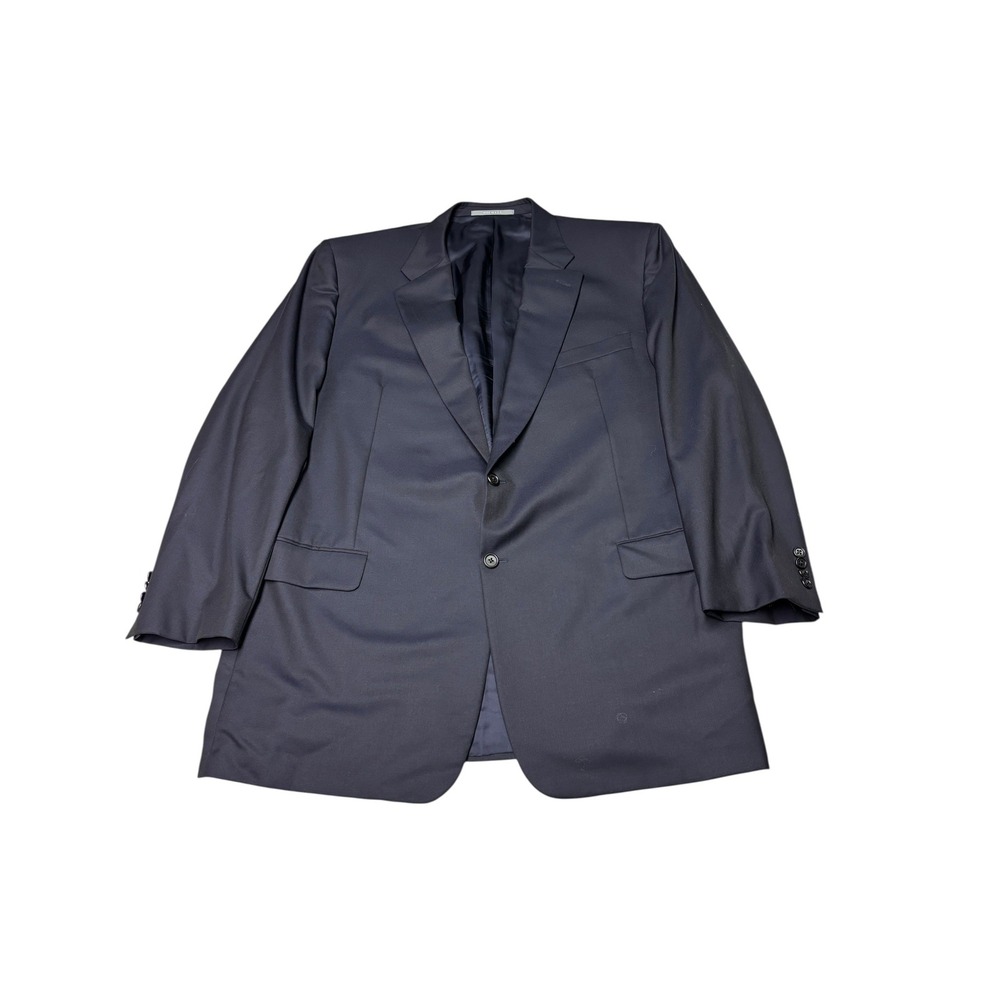 Hickey Freeman x Loro Piana Madison Blazer Super 130s Wool Navy Blue 50 Long USA